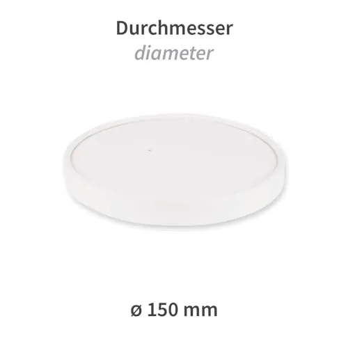 NatureStar Only Paper Salatdeckel Pappe weiß Ø15cm 300 Stück