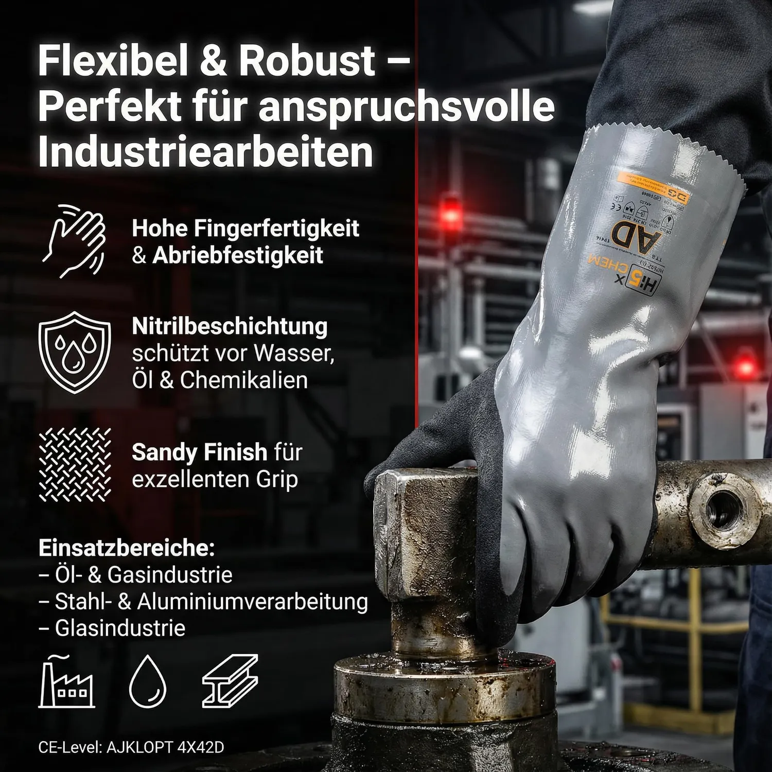 Hi5 X-Chem Chemikalienschutzhandschuhe XL 72 Stück Typ A
