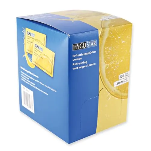 Hygostar Lemon Erfrischungstücher 400 Stück einzeln verpackt