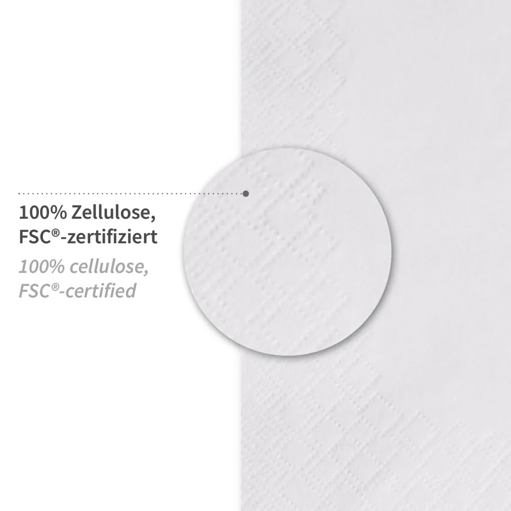 Hygonorm Eleganza Serviette weiß 40cm 1500 Stück 2-lagig