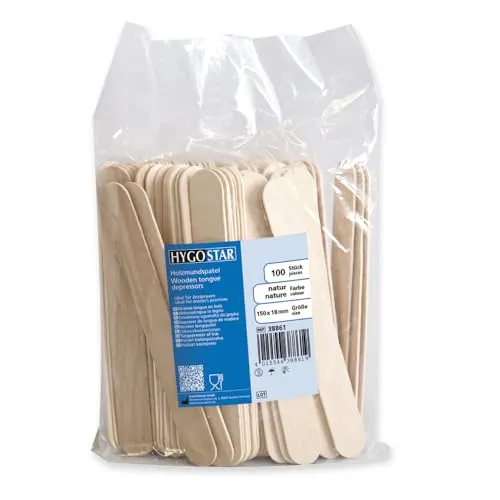 Hygostar Holzmundspatel Birkenholz 15cm 5000 Stück natur