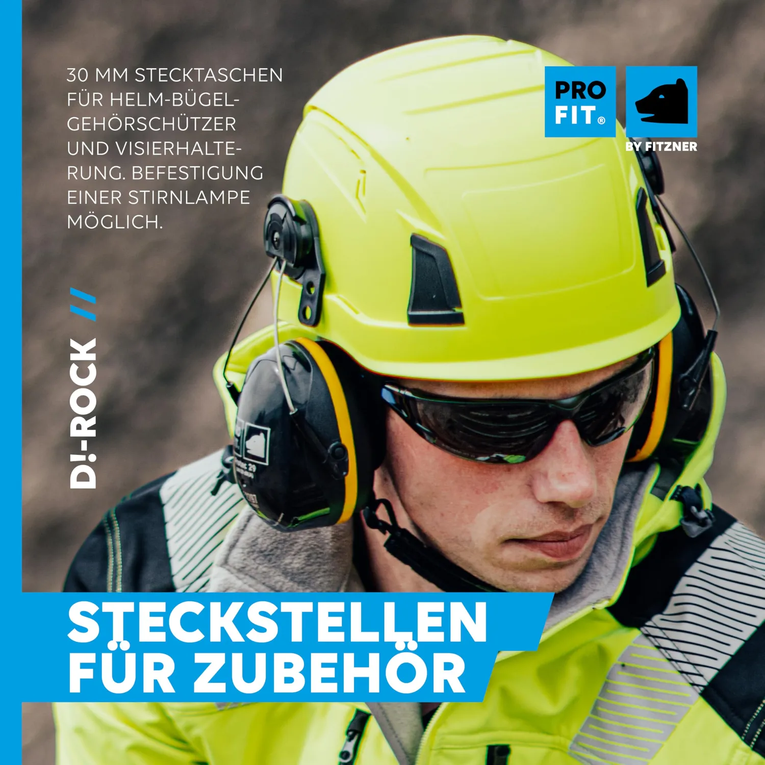 ProFit D!-Rock Schutzhelm Anthrazit belüftet