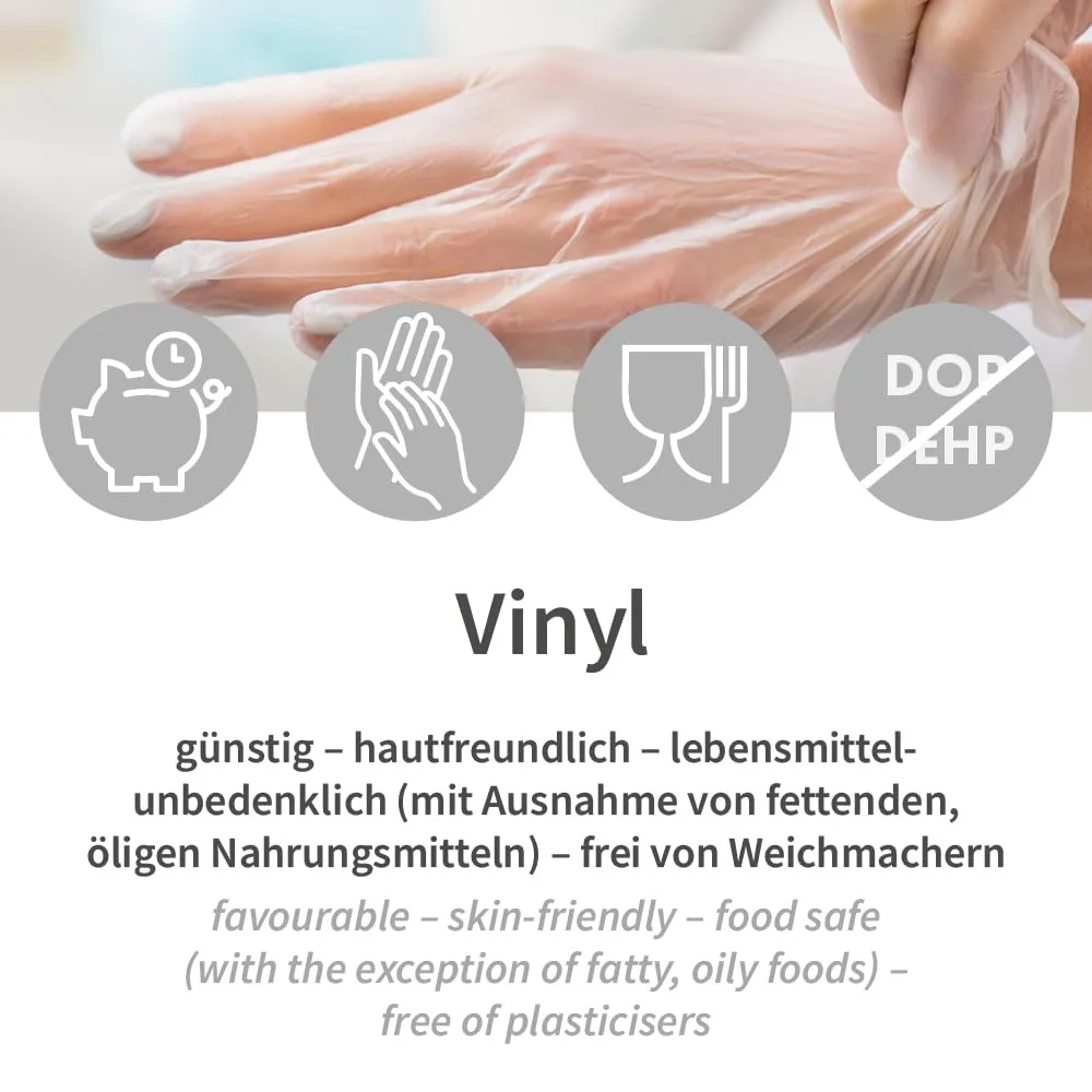 Franz Mensch Hygonorm Ideal Light Vinylhandschuhe 1000 Stück L puderfrei