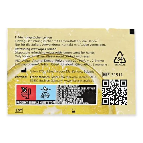 Hygostar Lemon Erfrischungstücher 400 Stück einzeln verpackt
