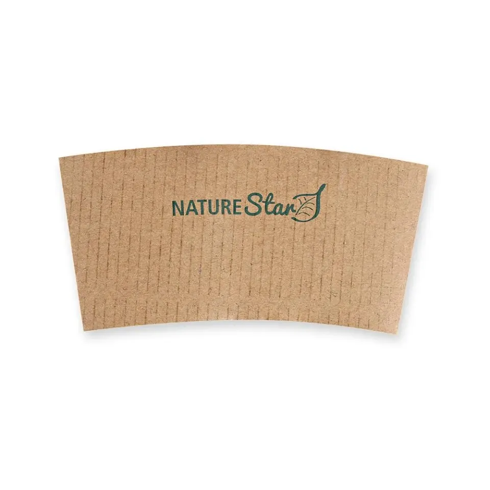 NatureStar Bechermanschette Pappe 1000 Stück braun 0,2 l