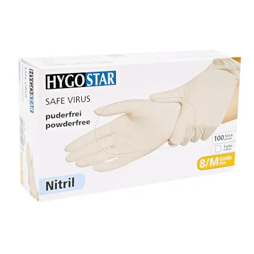 Hygostar Safe Virus Untersuchungshandschuhe weiß 8/M 1000 Stück