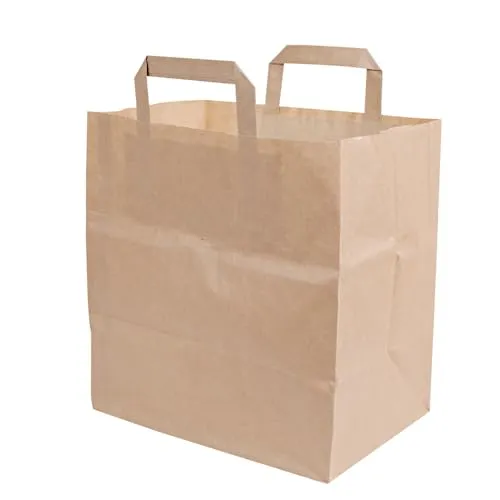 NatureStar Papiertragetasche 36x22cm braun 250 Stück Kraft