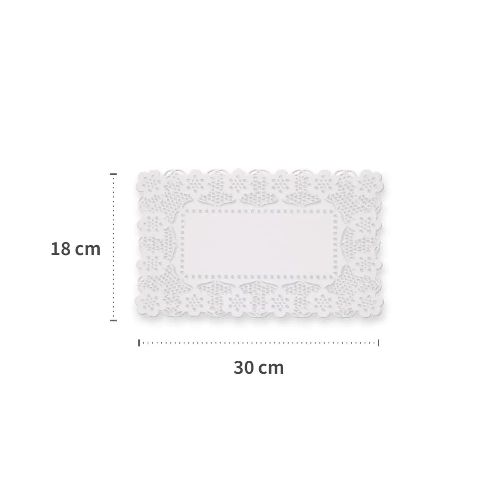 Hygostar Tortenspitzen rechteckig 37x26cm hochweiß 2000 Stück