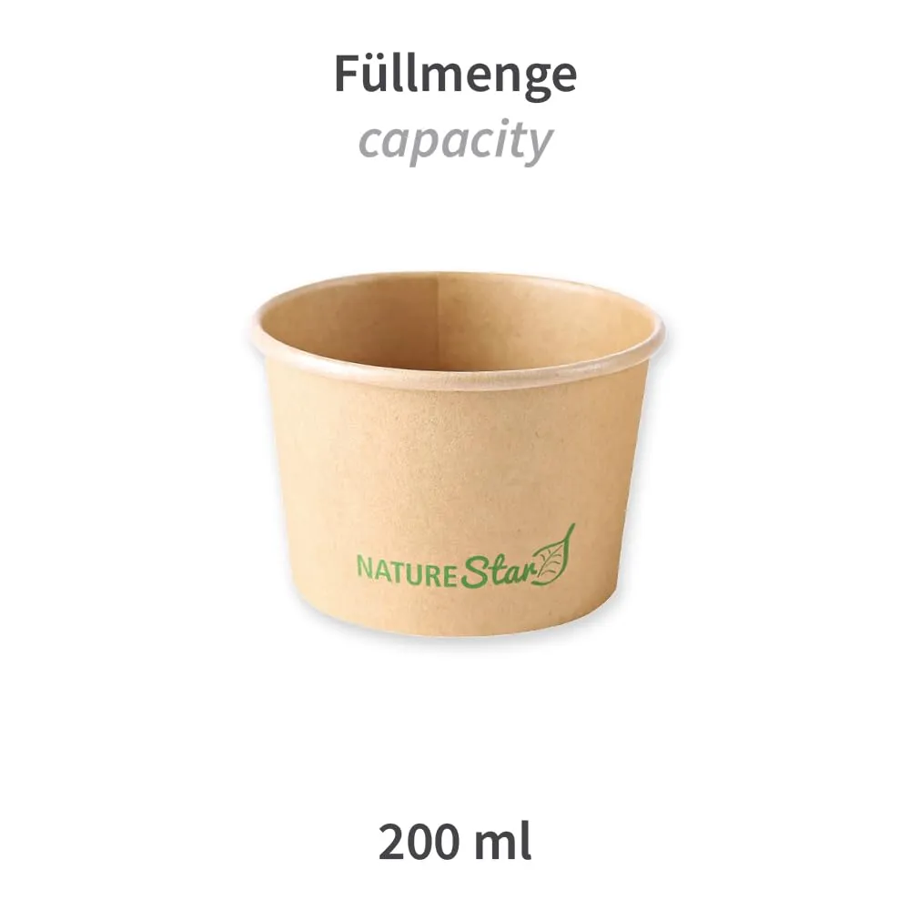 NatureStar Minestrone Suppenbecher 500 Stück 200 ml kompostierbar