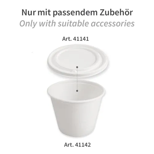 NatureStar Suppenbecher-Deckel Zuckerrohr 11 cm 500 Stück hitzebeständig