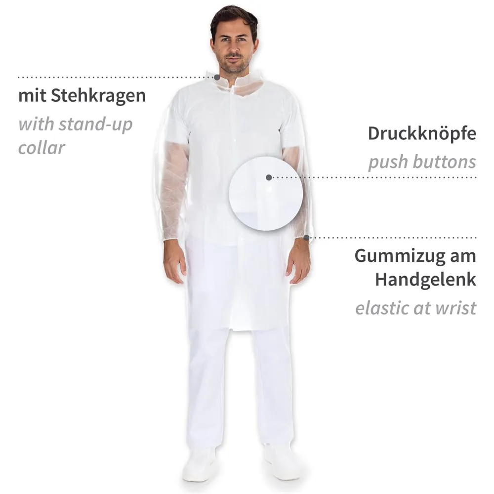 Hygostar Light Besucherkittel XXL weiß 100 Stück PP