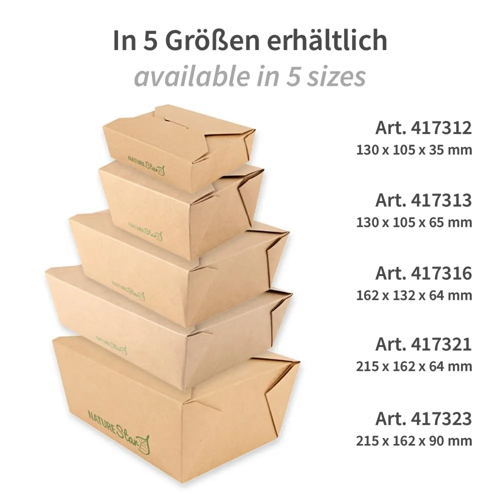 NatureStar Menu Foodbox Kraftpapier braun 160 St 21,5cm