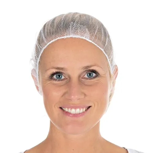 Hygostar Baretthauben Honeycomb Nylon weiß 1000 Stück
