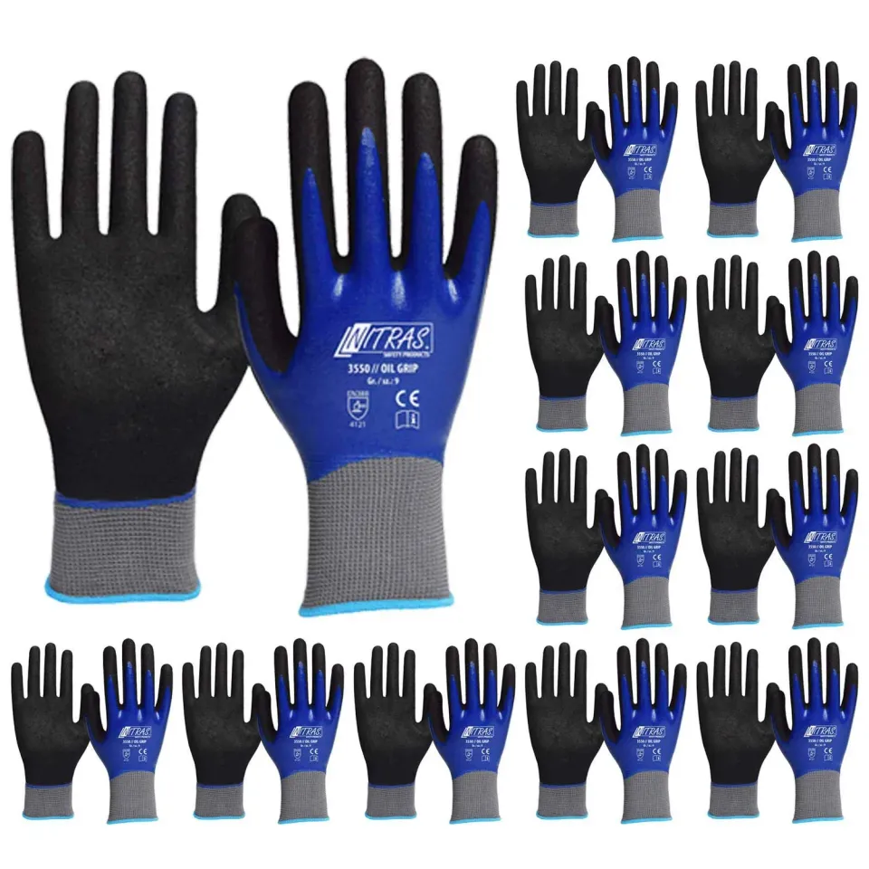Nitras 3550 Oil Grip Nitrilhandschuhe Gr. 9 12 Paar schnittfest