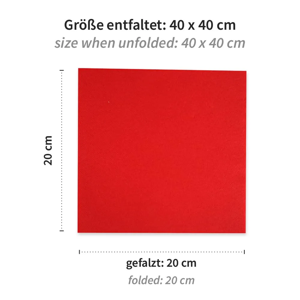 NatureStar Eleganza Airlaid-Servietten rot 40x40 500 Stk stoffähnlich