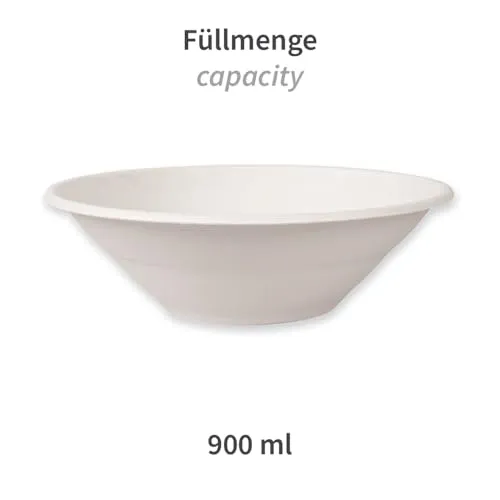 NatureStar Suppenschalen Zuckerrohr 900 ml Ø 19,5 cm 500 Stück