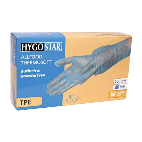 Hygostar Allfood Thermosoft TPE-Handschuhe blau 10-XL 2000 St