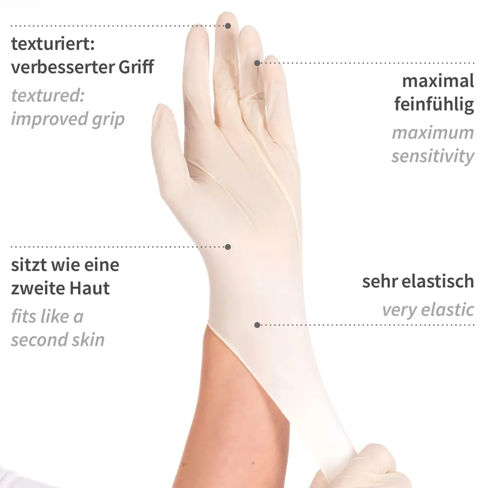 Hygostar Grip Light Latexhandschuhe M 1000 Stück puderfrei