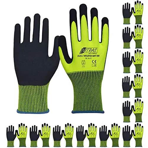 Nitras Nylotex Soft HV 3525 Handschuhe Gelb 12 Paar