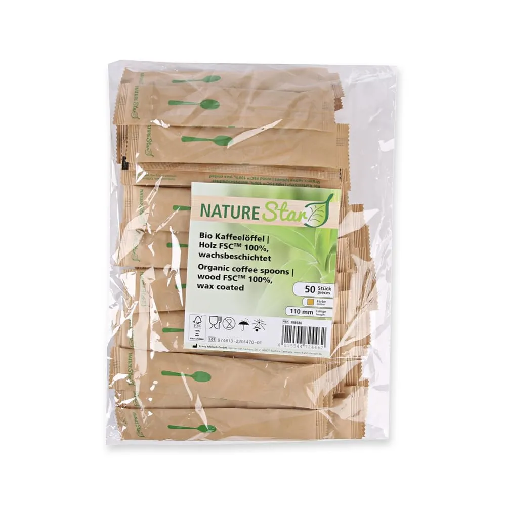 NatureStar Kaffeelöffel gewachst einzeln 500 Stück