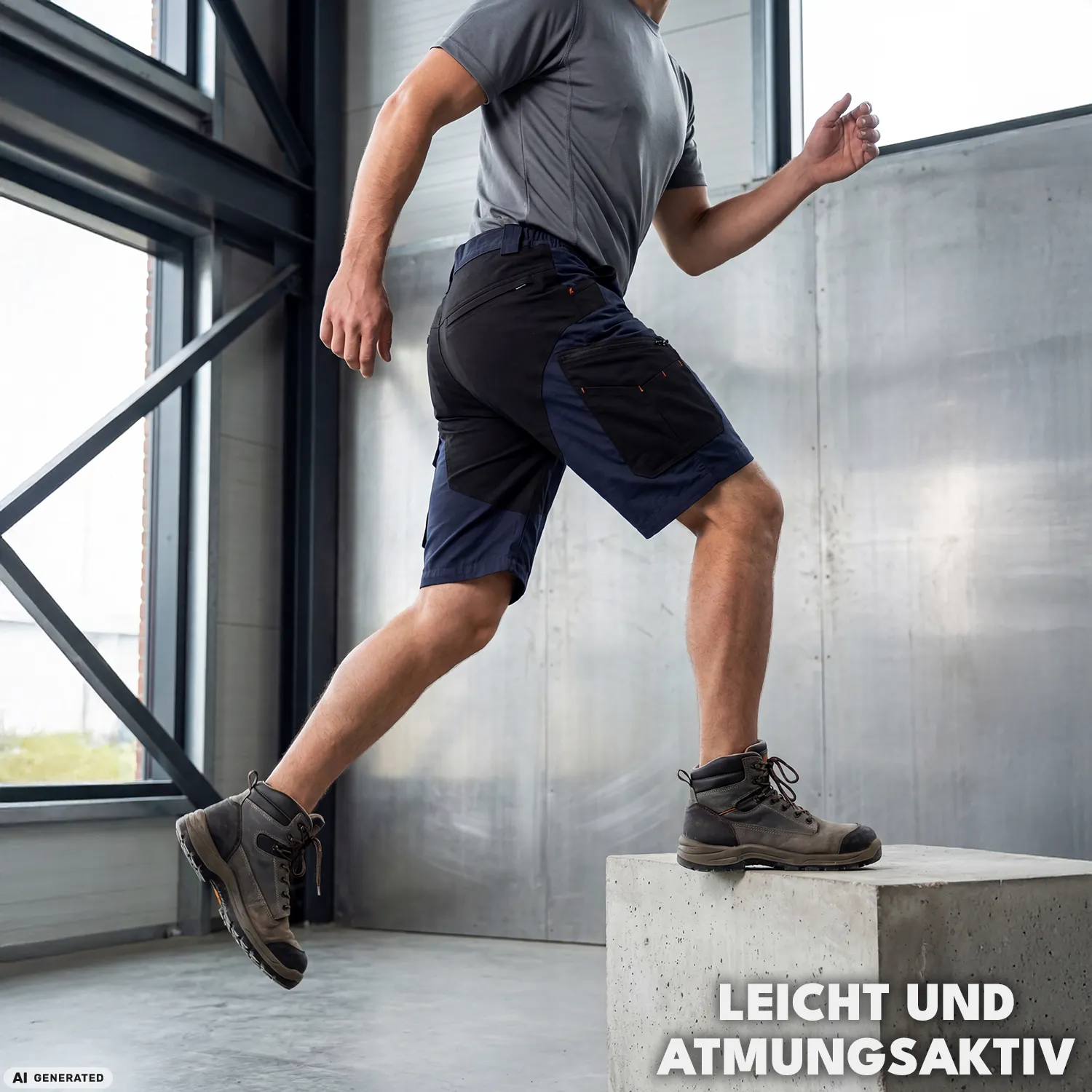 ACE Constructor Hybrid-Arbeitsshorts Schwarz 50 Stretch