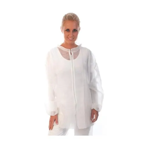 Hygostar Jacke Einweg XXL 86cm weiß PP 50 Stück