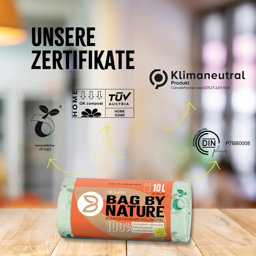Hygoclean Müllbeutel 10 l Maisstärke 900 Stück kompostierbar