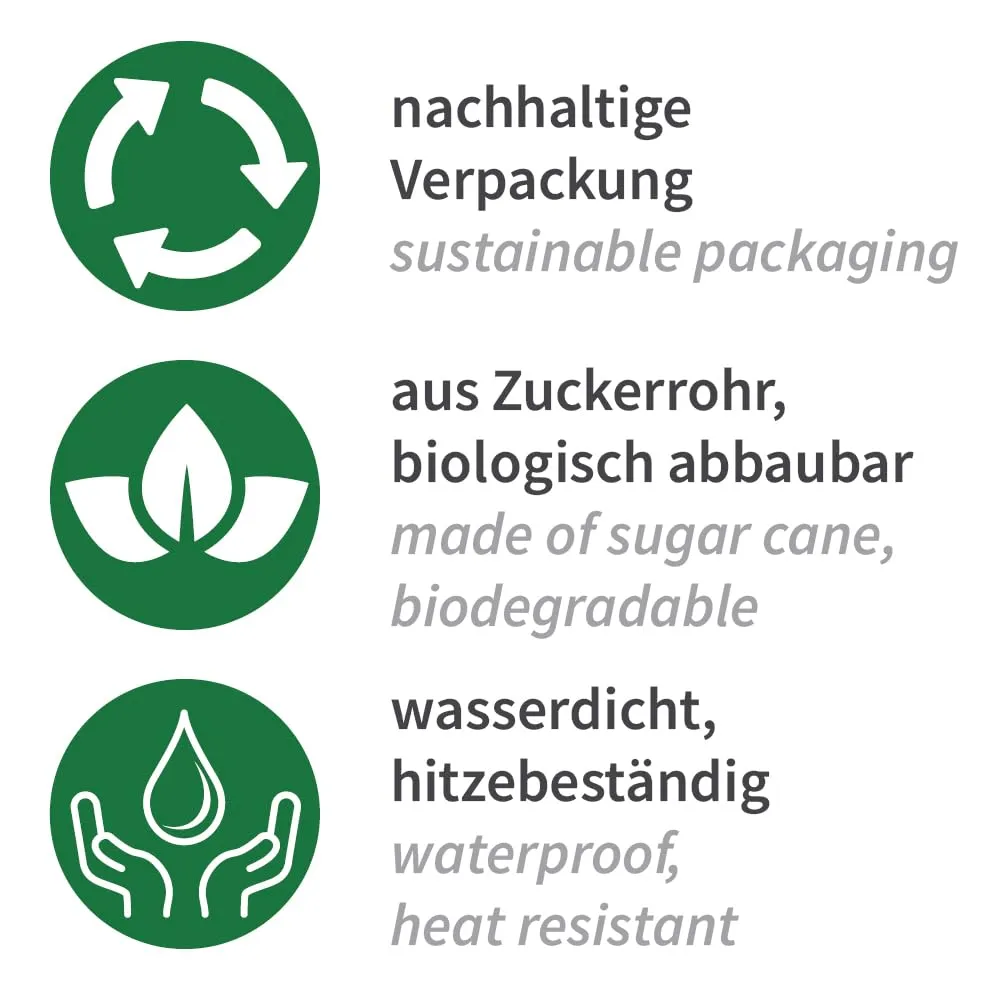 NatureStar Menübox Zuckerrohr natur 1,3 l 250 Stück Klappdeckel