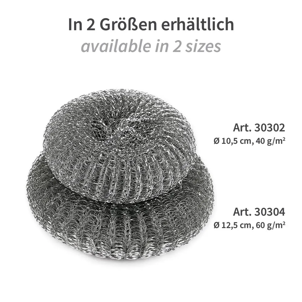 Hygoclean Topfreiniger Metall Silber Ø 10,5cm 50 Stück Stahl