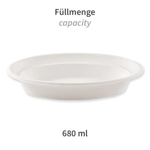 Franz Mensch NatureStar Schalen oval Zuckerrohr 500 Stück 680 ml