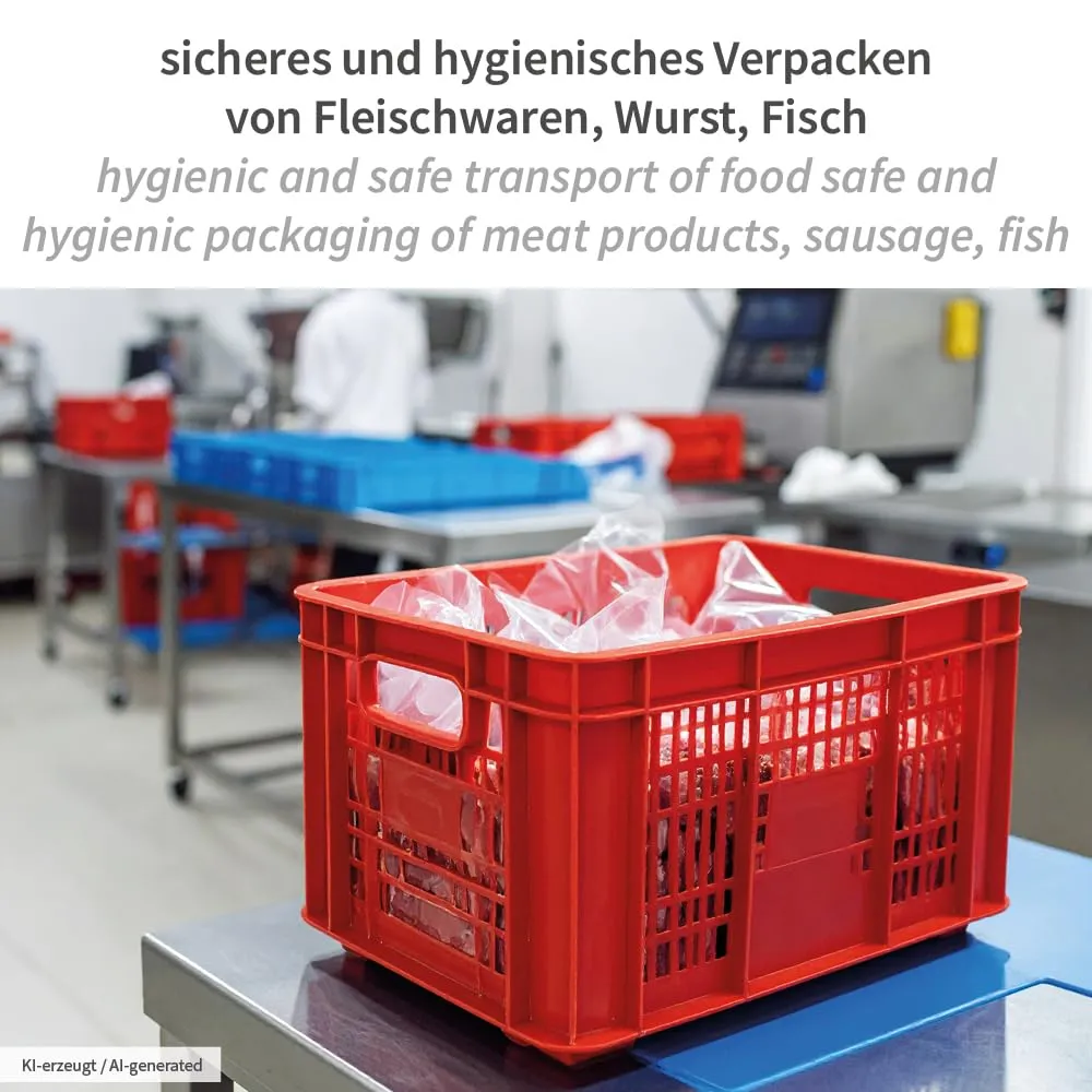 Hygostar Fleischsäcke 25 l transparent 500 Stück 21my