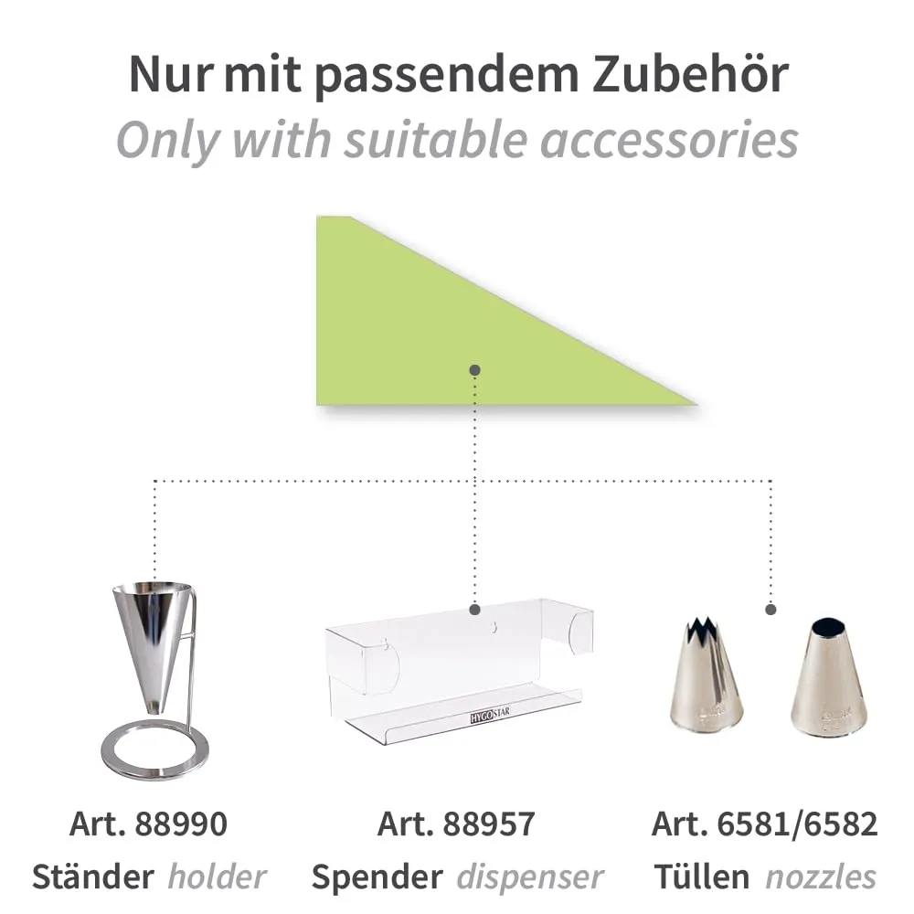 Hygostar Spritzbeutel Hygogrip 46 cm grün 10 Stück PE