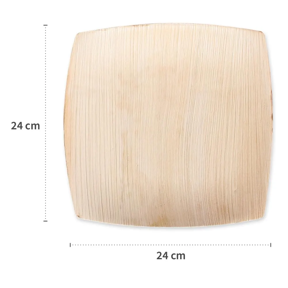 NatureStar Teller quadratisch Palmblatt 20x20 cm 100 Stück fettabweisend