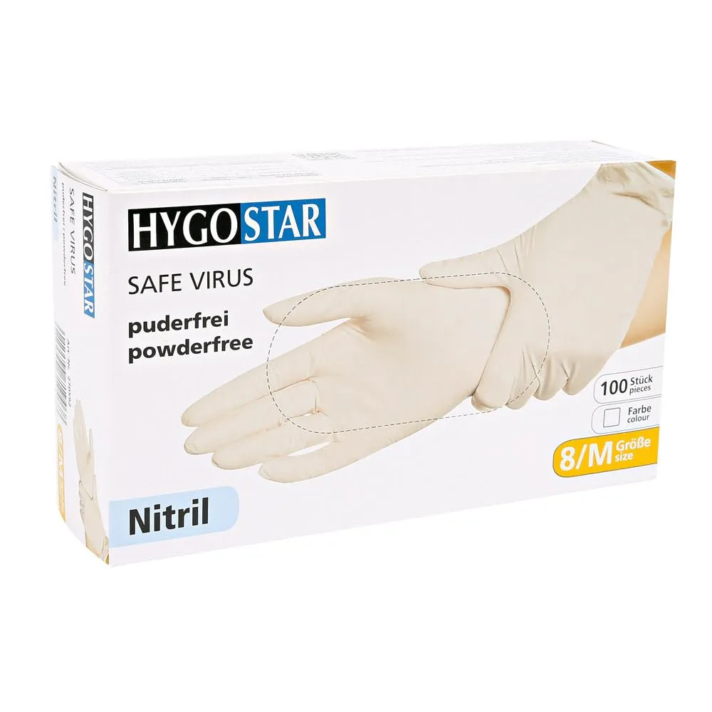 Hygostar Safe Virus Untersuchungshandschuhe weiß 8/M 1000 Stück