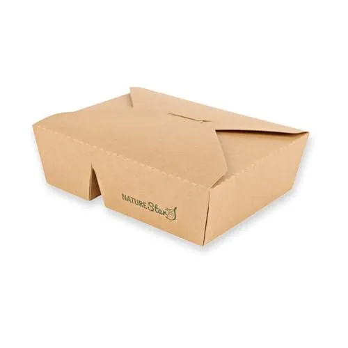 NatureStar Menu Foodboxen 2-geteilt 200 Stück Kraftpapier