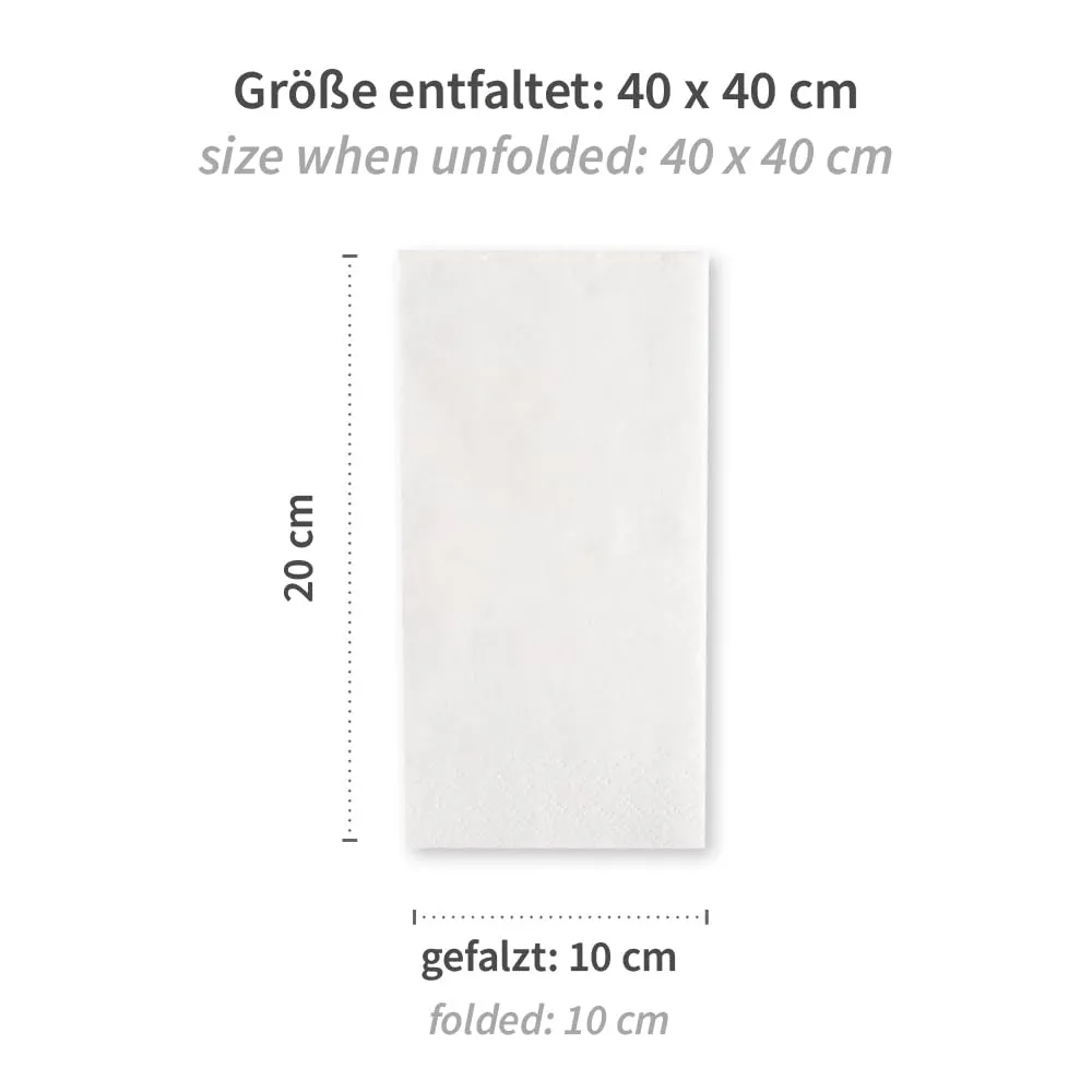 Hygonorm Eleganza Serviette weiß 40cm 1500 Stück 2-lagig