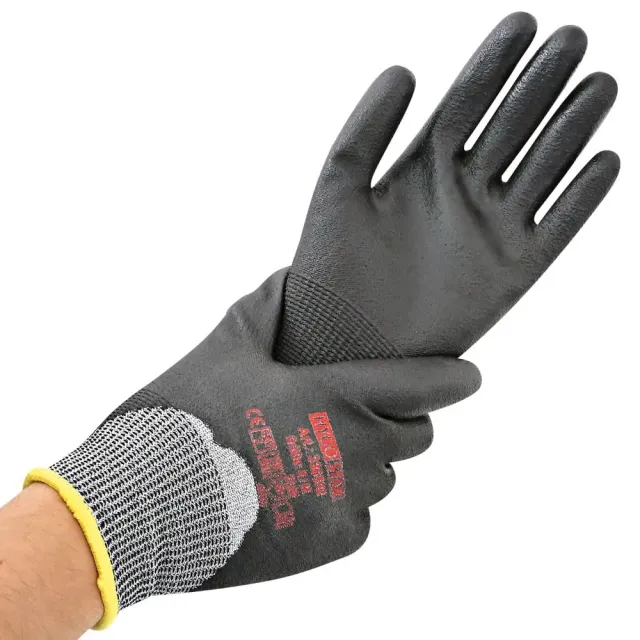 Hygostar Cut Safe Schnittschutzhandschuh PU schwarz 7/S 20 Stk