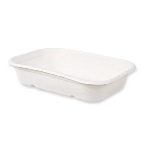 NatureStar Casa Schalen eckig 650ml weiß 500 Stück Zuckerrohr