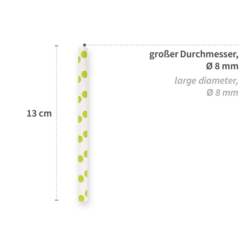NatureStar Papiertrinkhalme Cocktail 13 cm grün 3400 Stück
