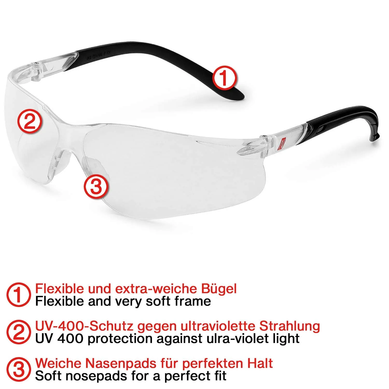 Nitras Vision Protect Schutzbrille klar transparent