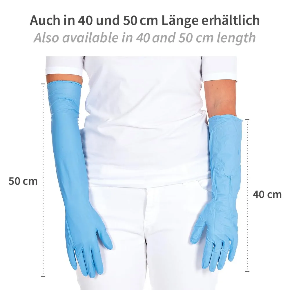 HygoStar Nitrilhandschuhe schwarz M 100 Stk extra lang