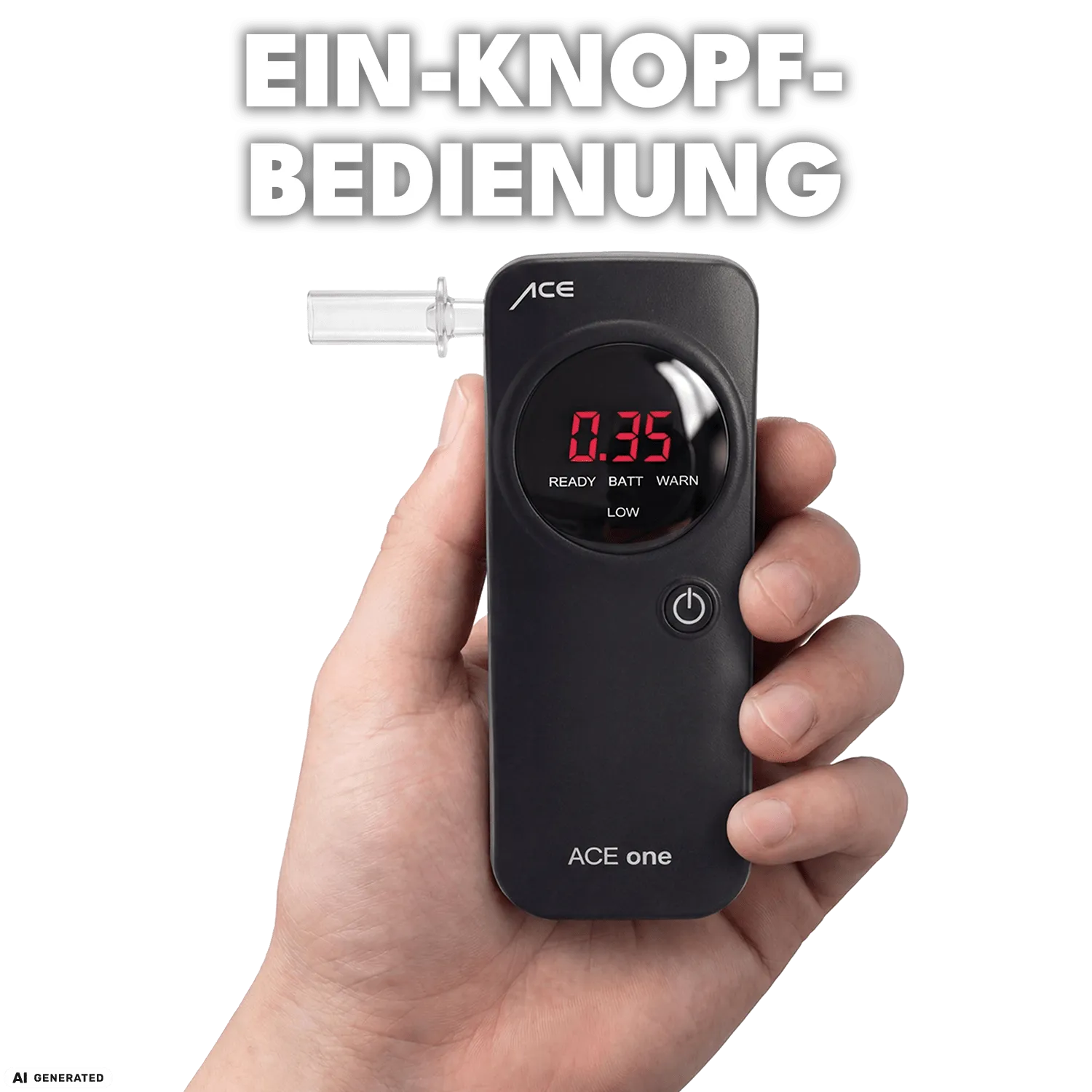 ACE One Alkoholtester mit 25 Mundstücken kompakt