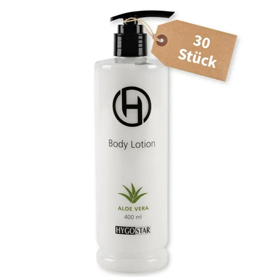 Hygostar Body Lotion Pumpspender 400 ml 30 Stück Aloe Vera