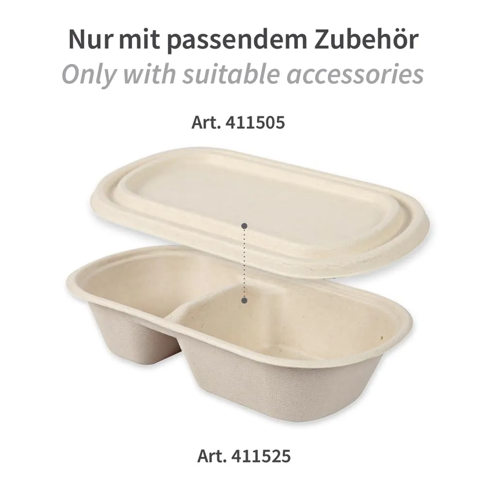 NatureStar Imbiss-Schalen oval Zuckerrohr 800 ml 500 Stück