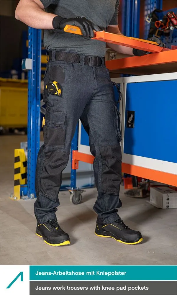 ACE Genesis Jeans Herren-Arbeitshose lang Schwarz 52 Denim