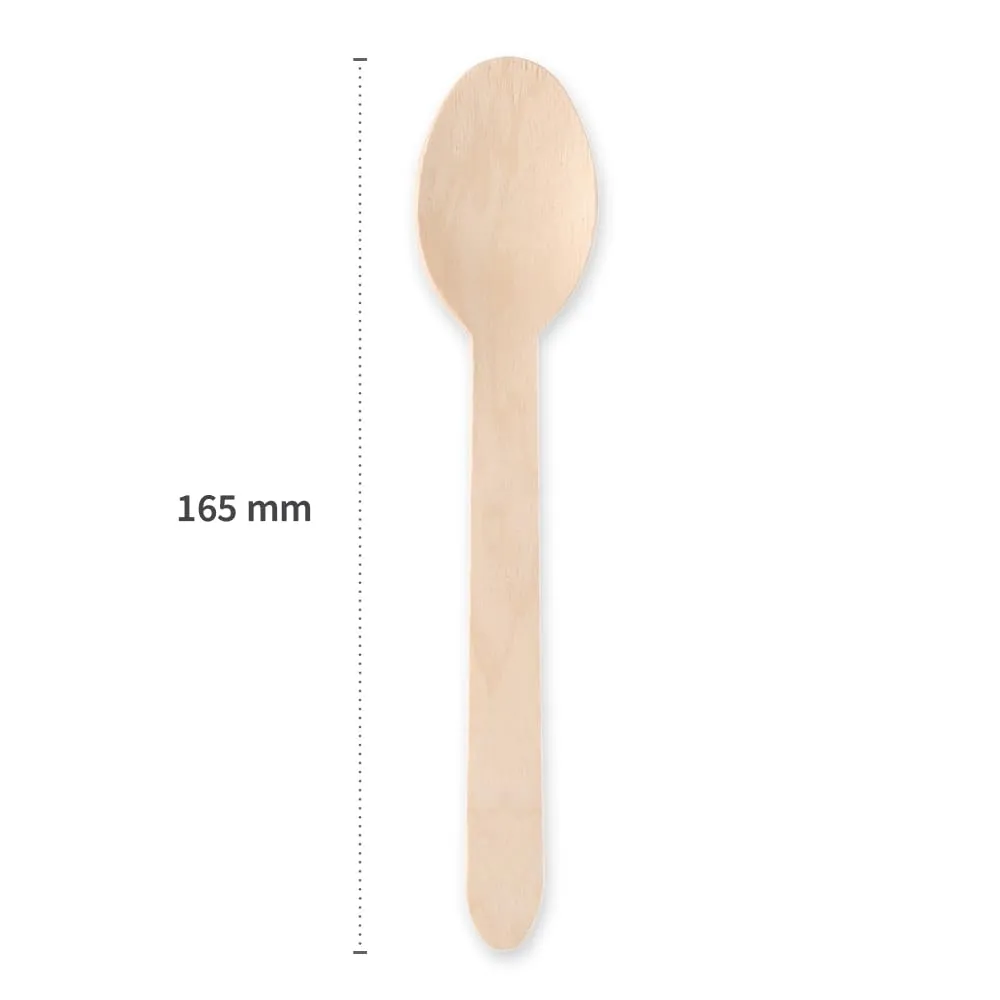 NatureStar Löffel Holz 16,5cm 500 Stück einzeln verpackt