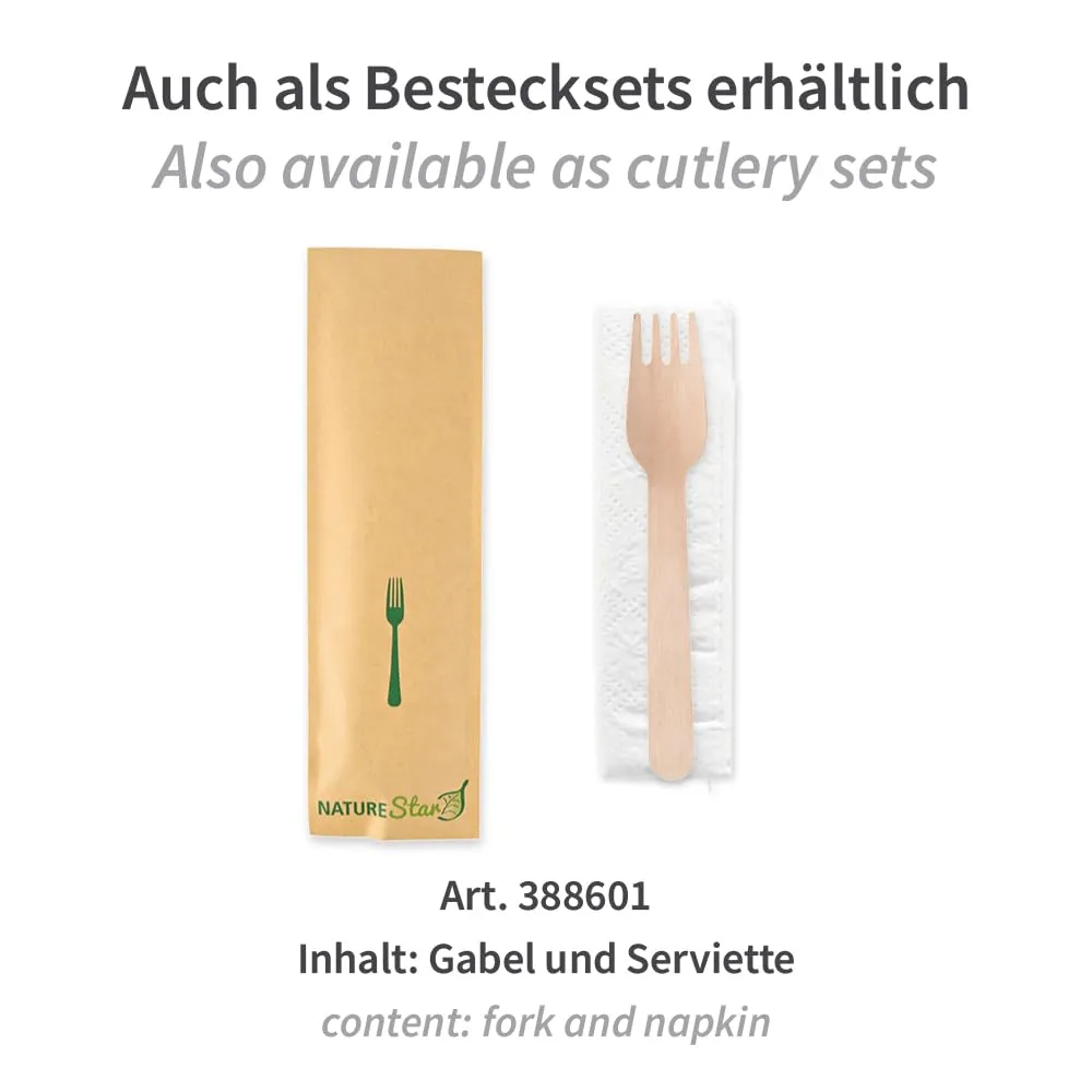 NatureStar Gabeln Holz FSC 16 cm 1000 Stück natur
