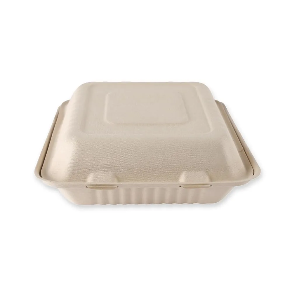 NatureStar Menübox Zuckerrohr natur 1,3 l 250 Stück Klappdeckel