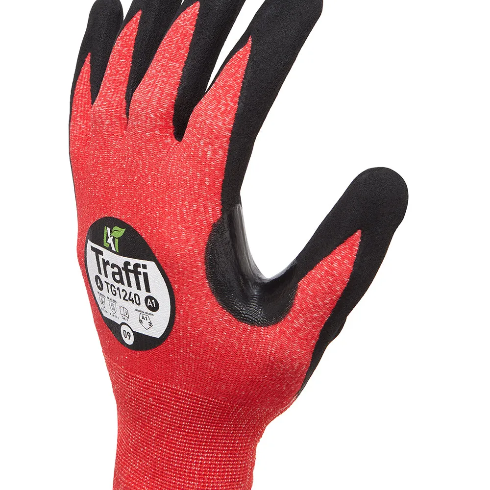 TraffiGlove TG1240 LXT Microdex Nitril-Arbeitshandschuh Schnittschutz A