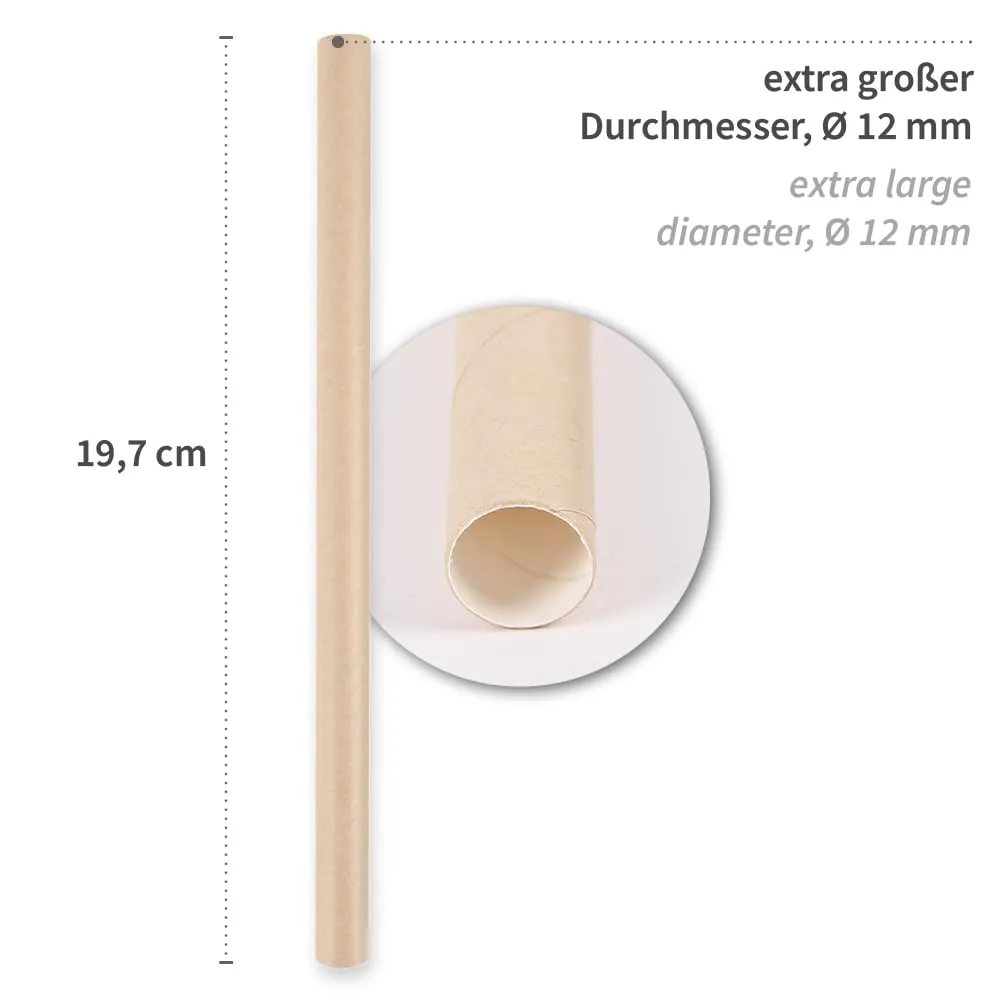 NatureStar Bubble Tea Papiertrinkhalme braun 3000 St 19,7cm